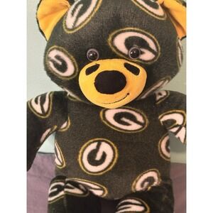 Build-A-Bear Workshop NFL GREEN BAY PACKERS Stuffed Plush Bear Great Condition